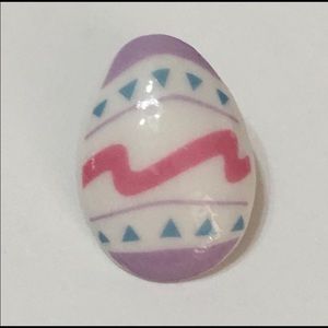 Easter egg pin, small decorated brooch